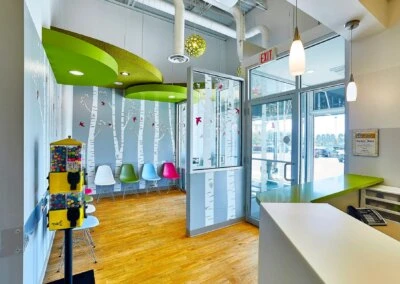 Dentist clinic Waiting room from washroom